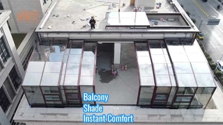 Real scene video of the terrace sunroom